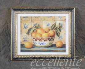 457103816　イタリア製　額絵小　レモン