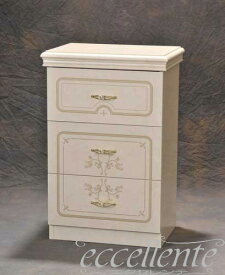 【サルタレッリ/Saltarelli】FL-56W イタリア製 3段ナイトチェスト　フローレンス　アイボリー