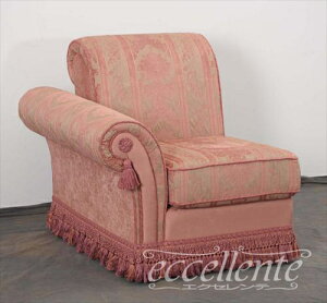 ★ イタリア家具 ヨーロッパ家具 1シートソファ Topazioピンク 【イタリアン家具 ヨーロピアン家具 輸入家具 アンティーク調】