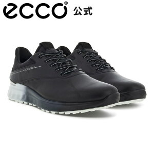 [ECCO] hSAebNX StV[Y SX[ Y ubN  M Golf S-Three Black Concrete Black GR[