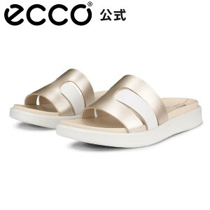 [ECCO] t[g {v fB[X tbg T_ WHITE/PURE WHITE GOLD ^bN EBY ECCO FLOWT W GR[