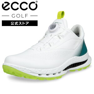 [ECCO����] GOLF BIOM C5 �����Y GORE-TEX �h�� �X�p�C�N���X �S���t�V���[�Y WHITE/BAYGREEN �G�R�[ �C ���K �����S�n���� ���i�� ���U�[ �a�m�C �O���b�v�� ���C���V���[�Y �S�A�e�b�N�X ���ɂ��� ��