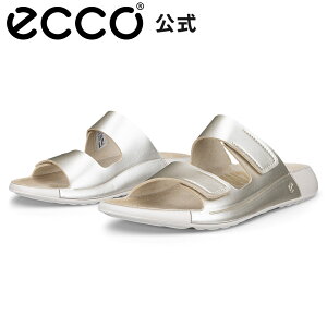 [ECCO����] COZMO W �E�B�����Y �X���C�h �T���_�� PURE WHITE GOLD �G�R�[ �C ���K �����S�n���� ���i�� ���U�[ �{�v �V���[�Y �w�l�C �E�H�[�L���O ���f�B�[�X �����₷�� ���ɂ��� ���s �X���� �V