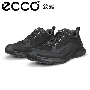 [ECCO����] �E���g���e���C�� �{�v �����Y Waterproof �A�E�g�h�A�X�j�[�J�[ BLACK / BLACK �� �ʋ� �����₷�� ���K�� ���� �E�H�[�L���O ECCO ULT-TRN M �G�R�[