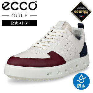 ECCO���� M GOLF STREET 720 �����Y �X�p�C�N���X�S���t�V���[�Y DARK RUBY/WHITE/MARINE �G�R�[ �C ���K �����S�n���� �i�������� ���i�� ���U�[ �{�v�V���[�Y �a�m�C GORE-TEX �h�� ���� �J�̓� ���C���V��