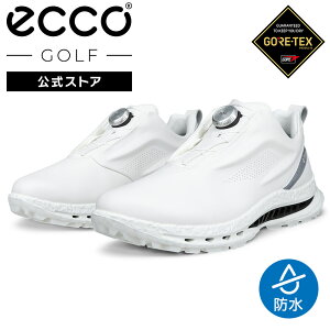 ECCO���� M GOLF BIOM C5 �����Y �X�p�C�N���X�S���t�V���[�Y WHITE/BUFFED SILVER �G�R�[ �C ���K �����S�n���� �i�������� ���i�� ���U�[ �{�v�V���[�Y �a�m�C GORE-TEX �h�� ���� �J�̓� ���C���V���[�Y 