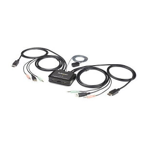 StarTech.com X^|ebNhbgR P[ǔ^ 2|[gUSB DisplayPort KVMXCb` 4K/60HzΉ SV211DPUA4KyNEz