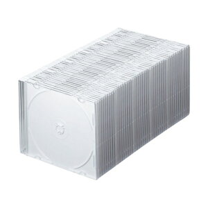 SANWA SUPPLY �T�����T�v���C Blu-ray�EDVD�ECD�P�[�X�i�X�����^�C�v�E50���Z�b�g�E�z���C�g�j