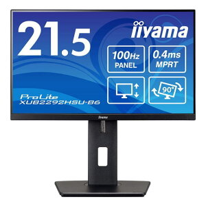 iiyama �C�C���} ProLite 21.5�^���C�h�t���f�B�X�v���C (IPS�����p�l��/Full HD/HDMI�ADisplayPort/�u���b�N/���~/��]) XUB2292HSU-B6 XUB2292HSUB6�yNE���z