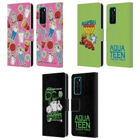 公式ライセンス Aqua Teen Hunger Force グラフィック レザー手帳型ウォレットタイプケース Huawei 電話 4 スマホケース 全機種対応 グッズ