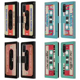 公式ライセンス Bros ビンテージ・カセットテープ レザー手帳型ウォレットタイプケース Samsung 電話 1 スマホケース 全機種対応 グッズ