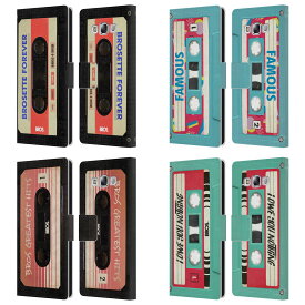 公式ライセンス Bros ビンテージ・カセットテープ レザー手帳型ウォレットタイプケース Samsung 電話 3 スマホケース 全機種対応 グッズ