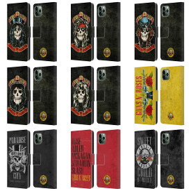 公式ライセンス Guns N' Roses ビンテージ レザー手帳型ウォレットタイプケース Apple iPhone 電話 ガンズ・アンド・ローゼズ ガンズ アンド ローゼズ アメリカ ロックバンド ロック 洋楽 グッズ