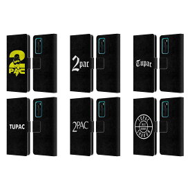 公式ライセンス Tupac Shakur ロゴ レザー手帳型ウォレットタイプケース Huawei 電話 4 スマホケース 全機種対応 グッズ