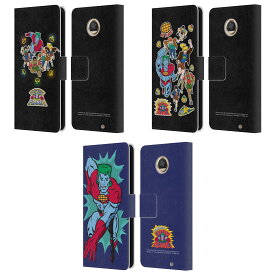 公式ライセンス Captain Planet And The Planeteers グラフィック レザー手帳型ウォレットタイプケース Motorola 電話 スマホケース 全機種対応 グッズ