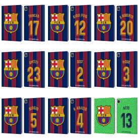 公式ライセンス FC Barcelona 2020/21 プレイヤーズ・ホームキット グループ2 レザー手帳型ウォレットタイプケース Apple iPad FCバルセロナ FCB サポーター フットサル クラブチーム バルセロナ 革