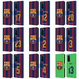 公式ライセンス FC Barcelona 2020/21 プレイヤーズ・ホームキット グループ2 レザー手帳型ウォレットタイプケース Huawei 電話 4 FCバルセロナ FCB サポーター フットサル クラブチーム バルセロナ