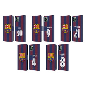 公式ライセンス FC Barcelona 2023/24 プレイヤーズ・ホームキット レザー手帳型ウォレットタイプケース Apple iPhone 電話 FCバルセロナ FCB サポーター フットサル クラブチーム バルセロナ 部活