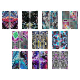 公式ライセンス Haroulita アブストラクト・パターン レザー手帳型ウォレットタイプケース Motorola 電話 スマホケース 全機種対応 グッズ