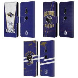 公式ライセンス NFL Baltimore Ravens Logo Art レザー手帳型ウォレットタイプケース Sony 電話 1 スマホケース 全機種対応 グッズ