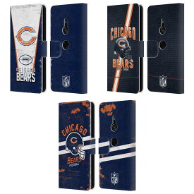 公式ライセンス NFL Chicago Bears Logo Art レザー手帳型ウォレットタイプケース Sony 電話 1 スマホケース 全機種対応 グッズ