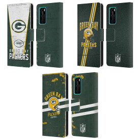 公式ライセンス NFL Green Bay Packers Logo Art レザー手帳型ウォレットタイプケース Huawei 電話 4 スマホケース 全機種対応 グッズ