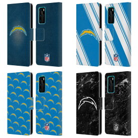 公式ライセンス NFL Los Angeles Chargers Artwork レザー手帳型ウォレットタイプケース Huawei 電話 4 スマホケース 全機種対応 グッズ