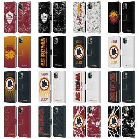 公式ライセンス AS Roma シティ・グラフィック レザー手帳型ウォレットタイプケース Apple iPhone 電話 スマホケース 全機種対応 グッズ