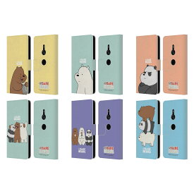 公式ライセンス We Bare Bears キャラクターアート レザー手帳型ウォレットタイプケース Sony 電話 1 スマホケース 全機種対応 グッズ