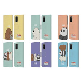 公式ライセンス We Bare Bears キャラクターアート レザー手帳型ウォレットタイプケース Samsung 電話 1 スマホケース 全機種対応 グッズ