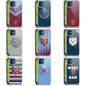 公式ライセンス West Ham United FC クレスト グラフィック ソフトジェルケース Apple iPhone 電話 スマホケース 全機種対応 グッズ ワイヤレス充電 対応 Qiワイヤレス充電 Qi充電