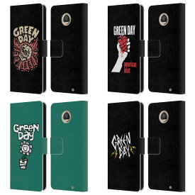 公式ライセンス Green Day グラフィック レザー手帳型ウォレットタイプケース Motorola 電話 スマホケース 全機種対応 グッズ