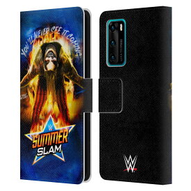 公式ライセンス WWE 2020 Summerslam レザー手帳型ウォレットタイプケース Huawei 電話 4 スマホケース 全機種対応 グッズ