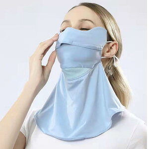 2点セット UPF50+ 冷感マスク ひんやり 涼感 フェイスカバー ランニングマスク フェイスマスク レディース 耳掛け ネックガード 紫外線対策 日焼け防止