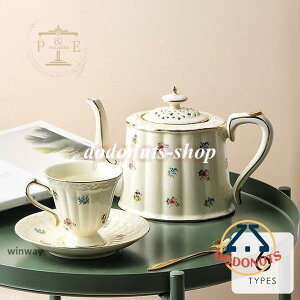 ティーカップ ティーセット キッチン用品 食器 コーヒー お茶用品 おしゃれ カップ ソーサー ホワイト ゴールド イーキッチン 温もり