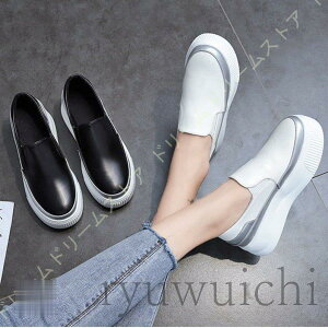 スニーカー レディース 軽量 厚底 白 黒 スリッポン 歩きやすい 走れる 痛くない 疲れない 厚底スニーカー ローカット 履きやすい ローファー 大きいサイズ