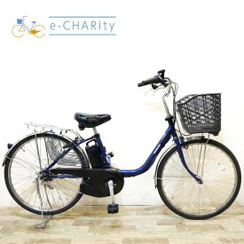 【期間限定★3000円OFFクーポン配布】【中古】【大坂・兵庫・京都限定】 電動自転車 ママチャリ パナソニック ビビ SX ネイビー 24インチ KW010 神戸 電動アシスト自転車