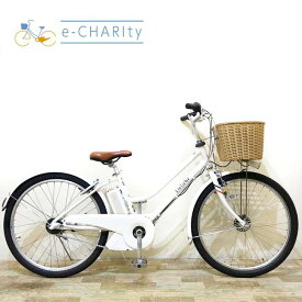 【期間限定★3000円OFFクーポン配布】【中古】【大坂・兵庫・京都限定】 電動自転車 ママチャリ ブリヂストン デリーシェ ホワイト 26インチ KW055 神戸 電動アシスト自転車