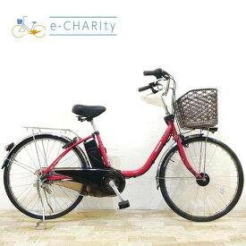 【4日間限定★3000円OFFクーポン配布】【中古】 電動自転車 ママチャリ パナソニック ビビ DX レッド 24インチ KZ037 電動アシスト自転車 【神戸在庫】