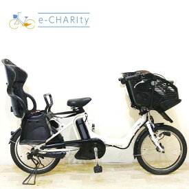 【P10倍★楽天イーグルス感謝祭】【中古】 電動自転車 子ども乗せ 子供乗せ ヤマハ PAS Kiss mini パス キッス ミニ ホワイト 20インチ KZ090 電動アシスト自転車 【神戸在庫】