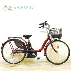 【P10倍★マラソン限定】【中古】 電動自転車 ママチャリ ヤマハ PAS ナチュラ L DX レッド 26インチ KZ115 電動アシスト自転車 【神戸在庫】