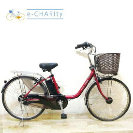 【P10倍★スーパーセール限定】【中古】 電動自転車 ママチャリ パナソニック ビビ DX レッド 24インチ KA078 電動アシスト自転車 【神戸在庫】