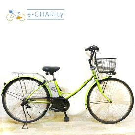 【中古】 電動自転車 ママチャリ パナソニック エーガールズ グリーン 26インチ KB027 電動アシスト自転車 【神戸在庫】