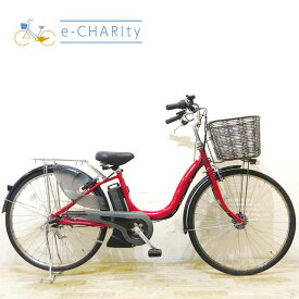 【中古】 電動自転車 ママチャリ ヤマハ PAS ナチュラ L レッド 26インチ KC016 電動アシスト自転車 【神戸在庫】