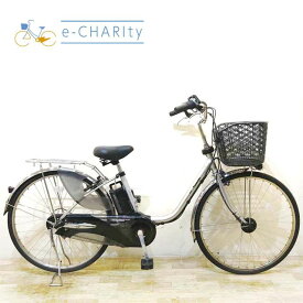 【中古】 電動自転車 ママチャリ パナソニック ビビ DX シルバー 26インチ KC084 電動アシスト自転車 【神戸在庫】