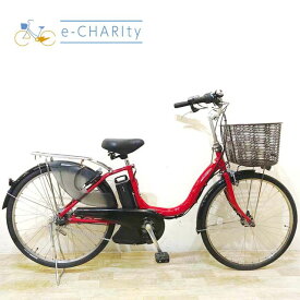 【中古】 電動自転車 ママチャリ ヤマハ PAS ナチュラ L レッド 24インチ KD033 電動アシスト自転車 【神戸在庫】