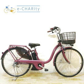 【中古】 電動自転車 ママチャリ ヤマハ PAS With DX パス ウィズ DX ピンク 26インチ KE069 電動アシスト自転車 【神戸在庫】