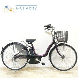 【中古】 電動自転車 ママチャリ ヤマハ PAS ナチュラ S パープル 26インチ KF098 電動アシスト自転車 【神戸在庫】