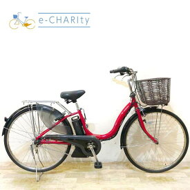 【中古】 電動自転車 ママチャリ ヤマハ PAS ナチュラ M レッド 26インチ KF123 電動アシスト自転車 【神戸在庫】