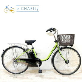 【全品ポイント10倍★お買い物マラソン限定】【中古】 電動自転車 ママチャリ パナソニック ビビDX グリーン 26インチ KH062 電動アシスト自転車 【神戸在庫】